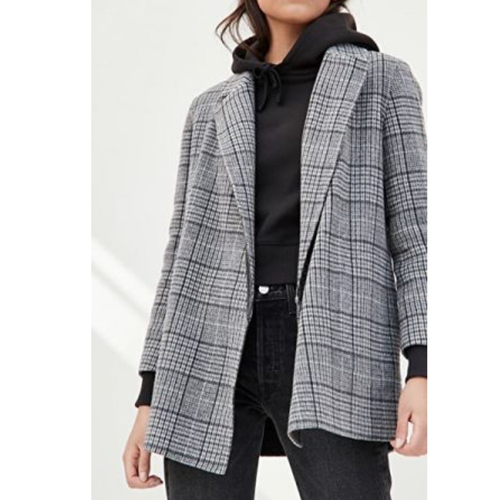 Theory Clairene N Plaid Jacket Size S Women Wool Cashmere Pockets Quiet Luxury
